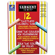 Sargent Art® 3 1/4 Dustless School Chalks, Assorted, 12/BX, 18 BX/BD