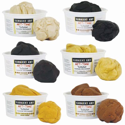 Sargent Art® Art-Time® Multicultural Dough, Assorted Colors, 6 - 1 lb Tubs (SAR853199)