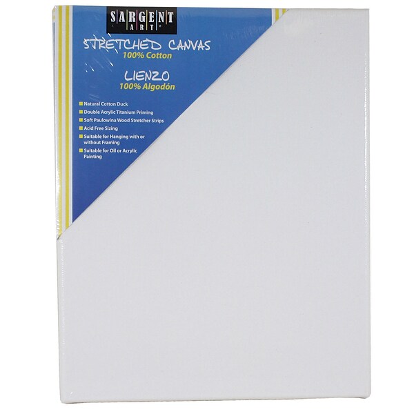 Sargent Art® Stretched Canvas - 100% Cotton Double Primed, 16 x 24 (SAR902021)