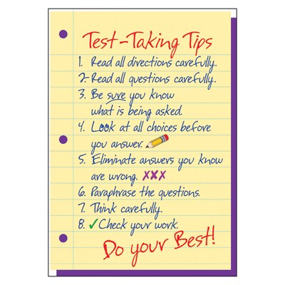 Trend® Educational Classroom Posters, Test-taking tips…