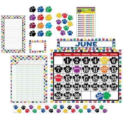 Colorful Paw Print Set