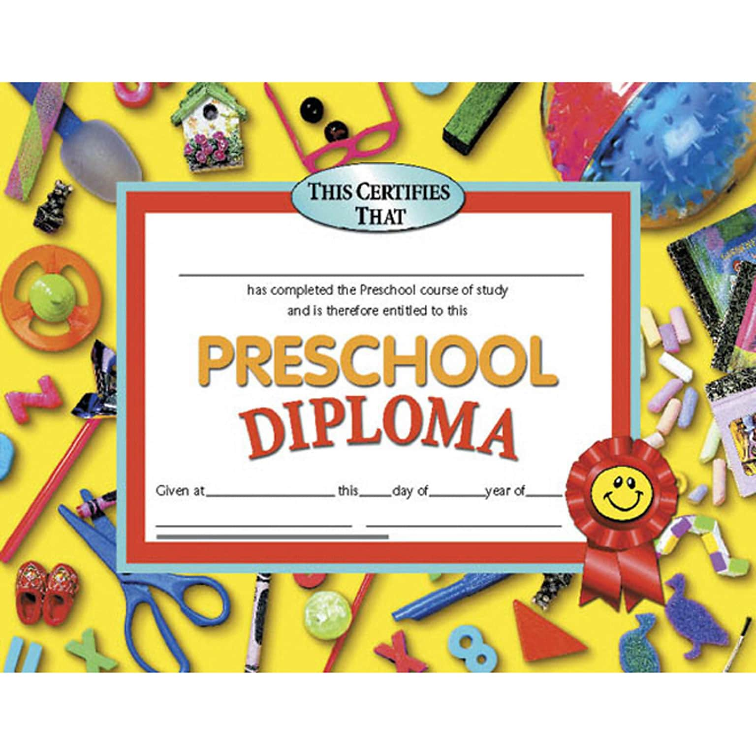 Hayes Preschool Diploma, 8.5 x 11, Pack of 30 (H-VA606)