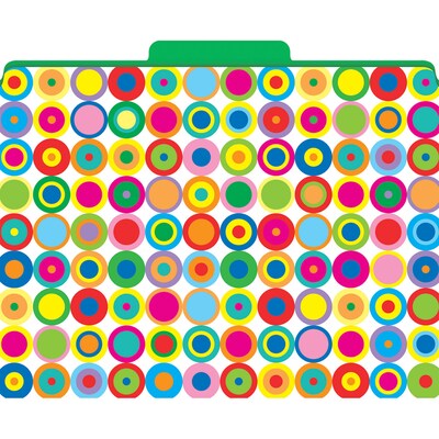 Barker Creek Disco Dots File Folder, 3-Tab, Letter Size, 12/Pack (LAS1324F)