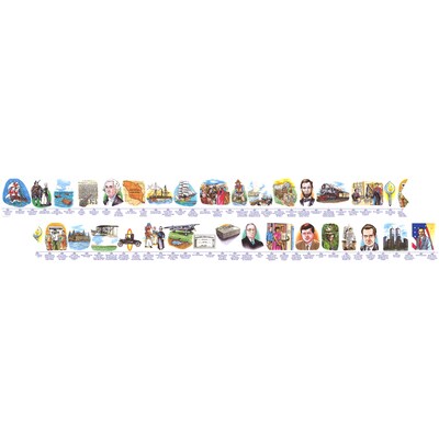 U.S. History Time Line Chalkboard Topper, Grades 4-9+