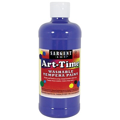 Sargent Art Art-Time Non-Toxic Washable Tempera Paint, 16 oz., Blue (SAR223450)