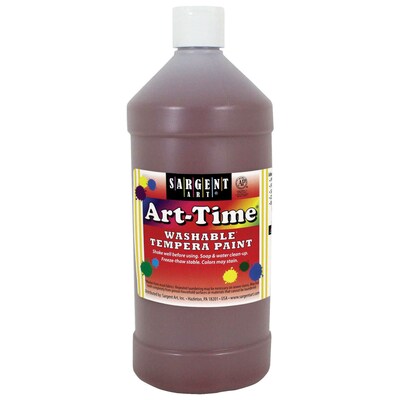 Sargent Art Art-Time Washable Tempera Paint, Brown, 32 oz. (SAR173588)
