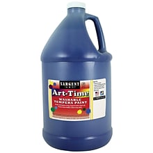 Sargent Art Art-Time Gallon Washable Tempera Paints, Blue, 1 Gallon, 2/Bundle (SAR223650)