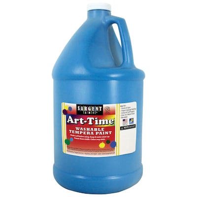 Sargent Art Art-Time Washable Tempera Paint, Turquoise Blue, Gallon (SAR173661)