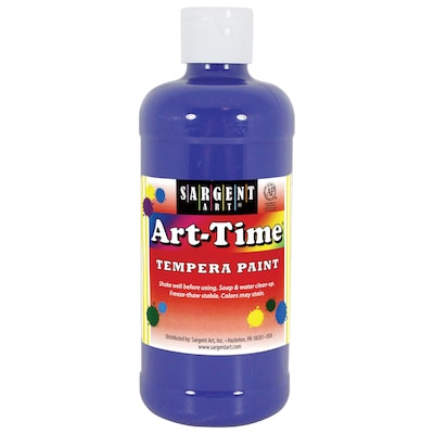 Sargent Art Art-Time Non-Toxic Tempera Paint, 16 oz., Blue (SAR226450)