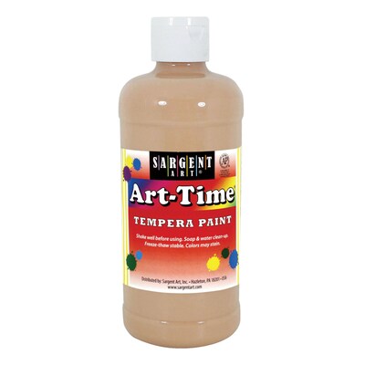Sargent Art Art-Time Non-Toxic Tempera Paint, 16 oz., Peach (SAR176487)