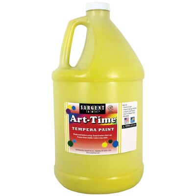 Sargent Art Art-Time Tempera Paint, Yellow, Gallon (SAR176602)