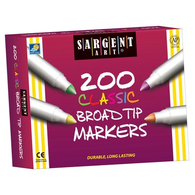 Sargent Art® 200 Classic Broad Tip Markers