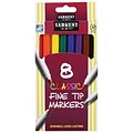 Sargent Art Classic Markers, Fine Tip, Assorted Colors, Pack of 8 (SAR221540)