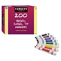 Sargent Art Washable Markers, Chisel Tip, Assorted, 200/Pack (SAR221595)