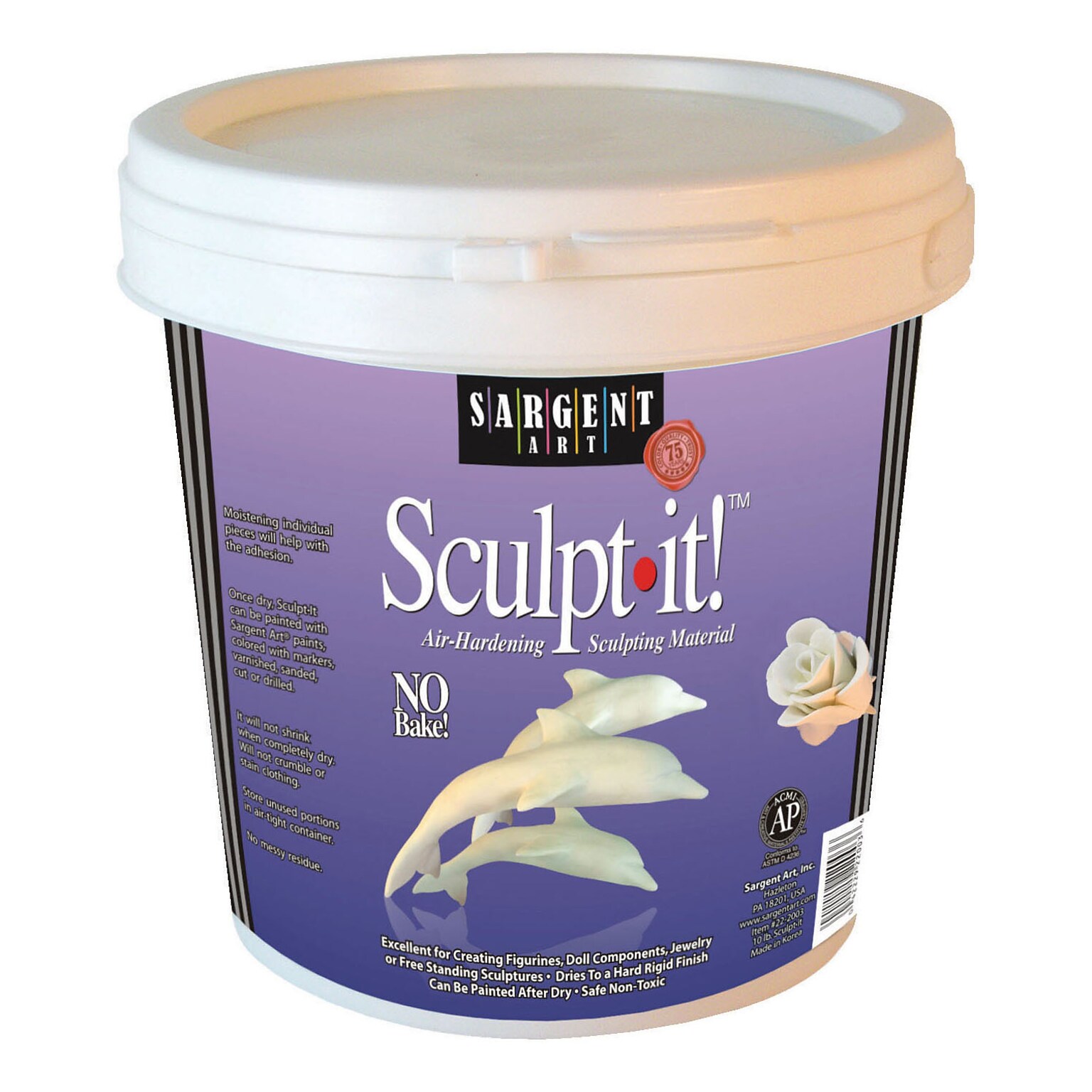 Sargent Art® Sculptit® White Modeling Clay, 2 lbs., 2 EA/BD