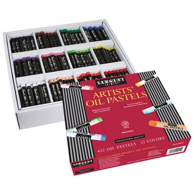 Sargent Art Artist Oil Pastels, Standard Size, 12 Assorted Colors, 432 Count (SAR222011)