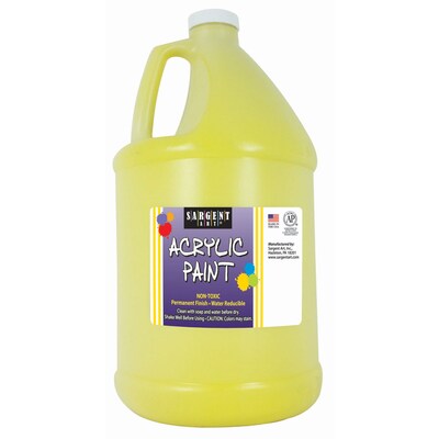 Sargent Art Acrylic Paint, Yellow, 64 oz. (SAR222702)