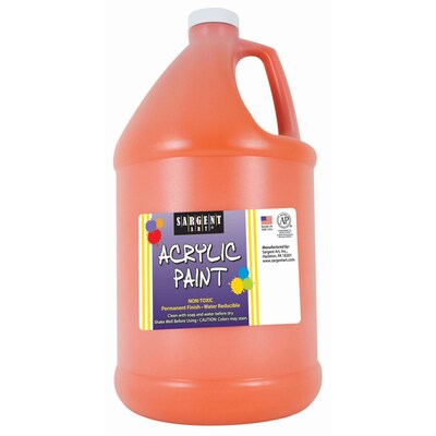 Sargent Art Acrylic Paint, Orange, 64 oz. Bottle (Half Gallon) (SAR222714)