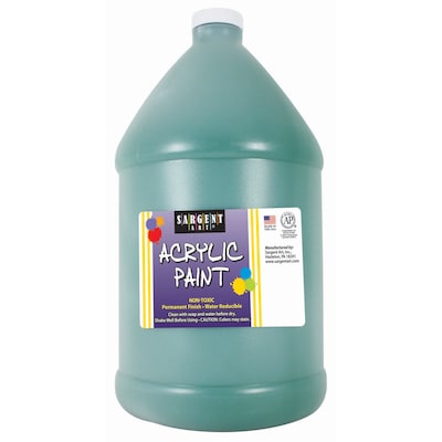 Sargent Art Acrylic Paint, Green, 64 oz. Bottle (Half Gallon) (SAR222766)