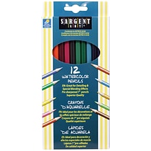 Sargent Art Watercolor Pencils, Assorted Colors, 12/Box (SAR227204)