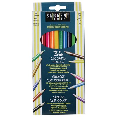 Sargent Art 7 Colored Pencil, Assorted, 36/BX, 3 BX/BD (SAR227236)