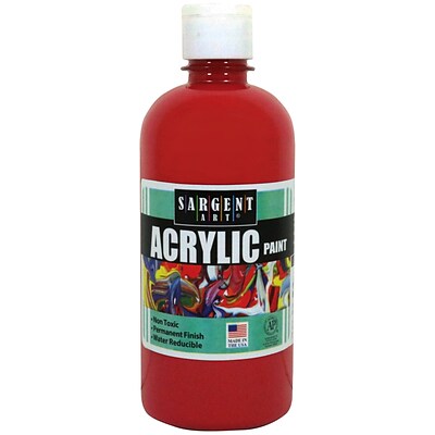 Sargent Art Acrylic Paint, Red, 16 oz. Squeeze Bottle (SAR242420)
