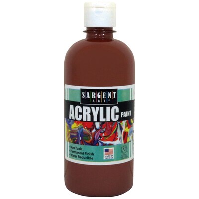 Sargent Art Acrylic Paint, Brown, 16 oz. Squeeze Bottle (SAR242488)