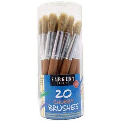 Sargent Art® Jumbo Brushes Wooden Handles, 20/Pack