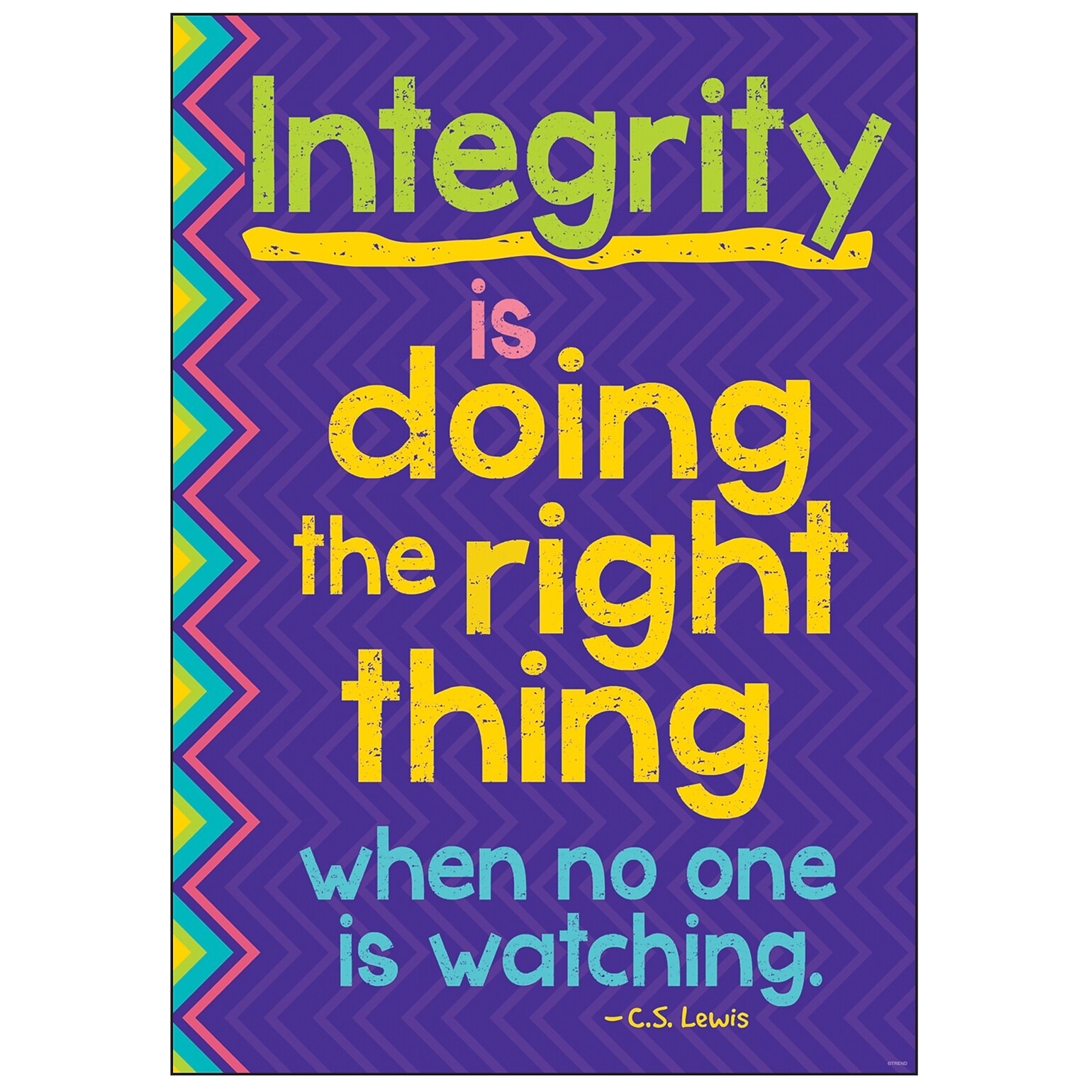 Trend Enterprises® ARGUS® 13 3/8 x 19 Integrity Is Doing The Right Thing When No On... Poster