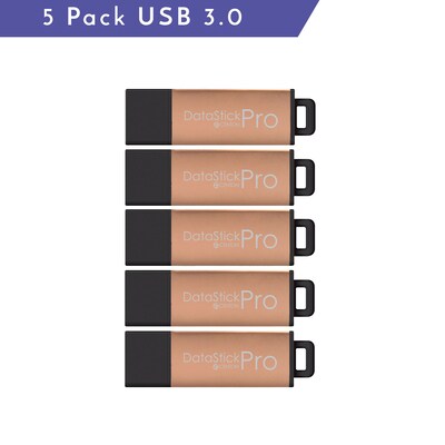 Centon USB 3.0 Datastick Pro (Rose Gold Metallic), 64GB, 5 Pack