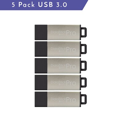 Centon USB 3.0 Datastick Pro (Silver Metallic), 32GB, 5 Pack