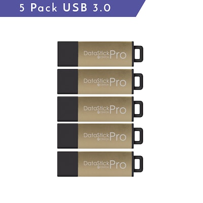 Centon USB 3.0 Datastick Pro (Gold Metallic), 32GB, 5 Pack