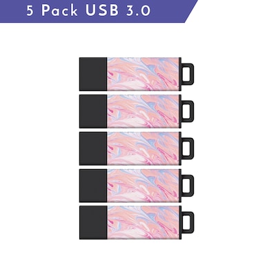 Centon USB 3.0 Datastick Pro2 (Marble-BubbleGum), 64GB, 5 Pack