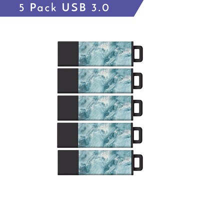 Centon USB 3.0 Datastick Pro2 (Marble-Aqua), 64GB, 5 Pack