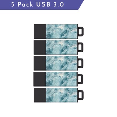 Centon USB 3.0 Datastick Pro2 (Marble-Aqua), 128GB, 5 Pack