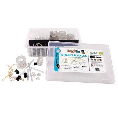 Brackitz Wheels & Axles Classroom Module Plastic Building Set, 196 pieces (BKZBZ82121)