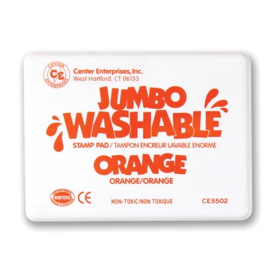 Center Enterprises Jumbo Washable Stamp Pad, Orange Ink (CE-5502)