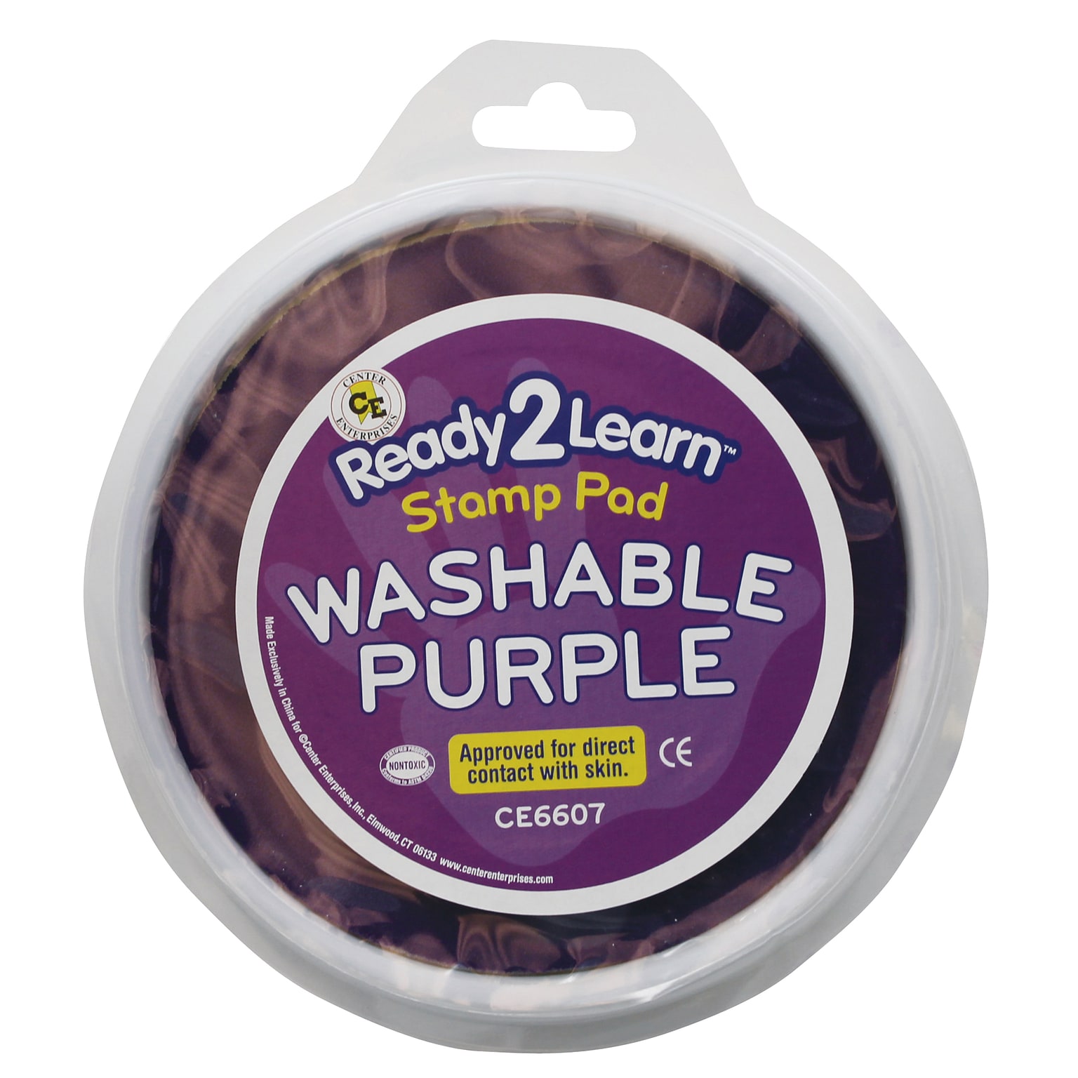 Jumbo Circular Washable Paint/Ink Pad, Purple (CE-6607)