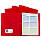 C-Line, Red Two Pocket Poly Portfolios With 3 Prongs Pack of 10, 8.5" x 11" paper size (CLI32964)