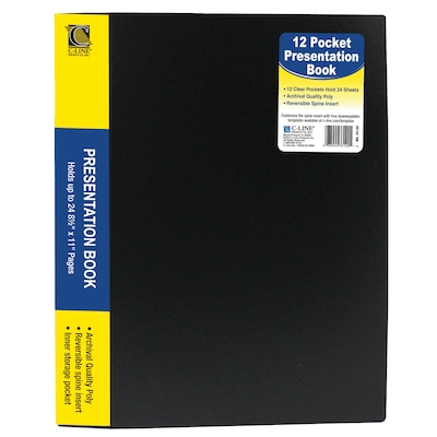 C-Line® Bound Sheet Protector Lightweight Presentation Book; 8-1/2 x 11 (CLI33120)