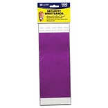 C-Line® CLI89109 Security Wristbands, Purple, Pack of 100