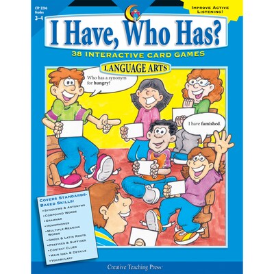 I Have, Who Has? Language Arts, Grades 3-4
