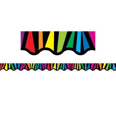Creative Teaching Press 2.25 x 35 Rainbow Stripes Border,  12 Pack (CTP2666)
