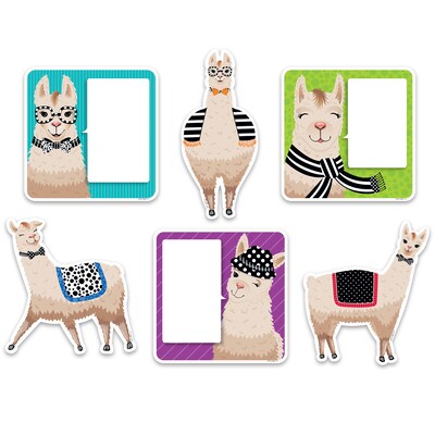 Creative Teaching Press 6 Designer Cut-Outs, Bold & Bright Llamas (CTP3377)