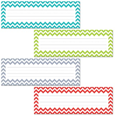 Creative Teaching Press® All Grade Solids Name Plate, Chevron, 36/Pack