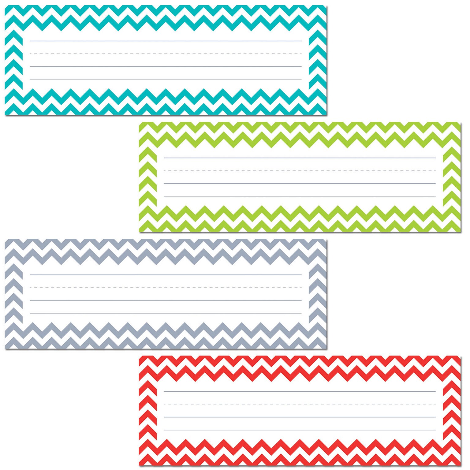 Creative Teaching Press® All Grade Solids Name Plate, Chevron, 36/Pack