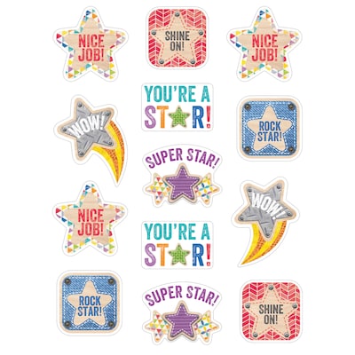 Creative Teaching Press Upcycle Style Star Rewards Stickers, 65 ct. (CTP4838)