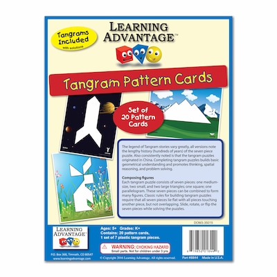 Learning Advantage Tangrams and Pattern Cards, 27/set (CTU8844)
