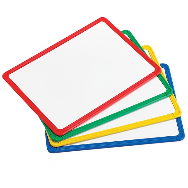 Learning Advantage Plastic Framed Metal Whiteboards, Set of 4 (CTU90564)