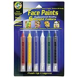 Crafty Dab Non-Toxic Bright Face Paint Push-Ups, 6/Bundle (CV-80042)